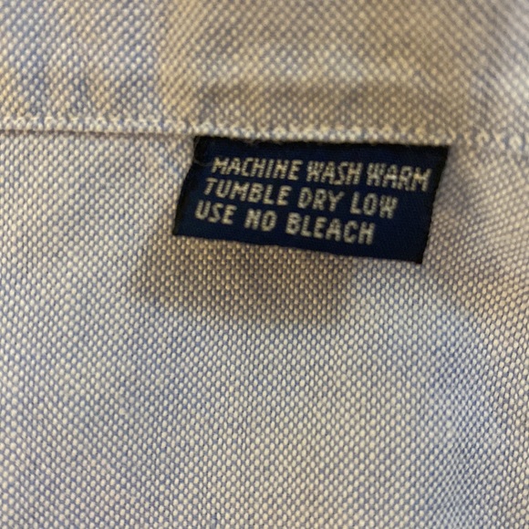 Vintage Polo Ralph Lauren Mens Cotton Blue Chambray Button Down size M - Picture 11 of 12
